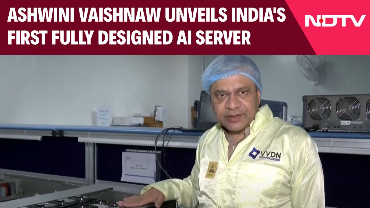 Union Minister Ashwini Vaishnaw Unveils India's 1st Fully Designed AI Server In Manesar