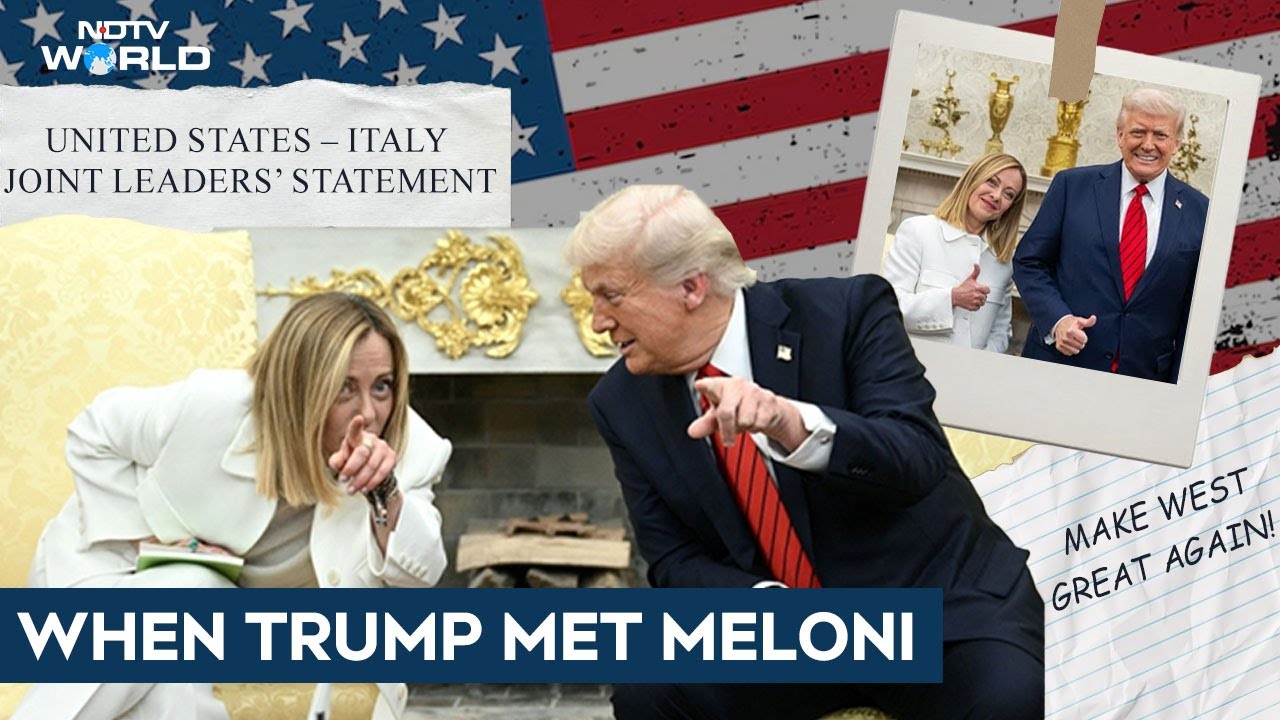 Trump Meloni Meet | 'Make West Great Again': Meloni Meets Trump, Echoes His 'Anti-Woke' Message Trump Meloni Meet | 'Make West Great Again': Meloni Meets Trump, Echoes His 'Anti-Woke' Message