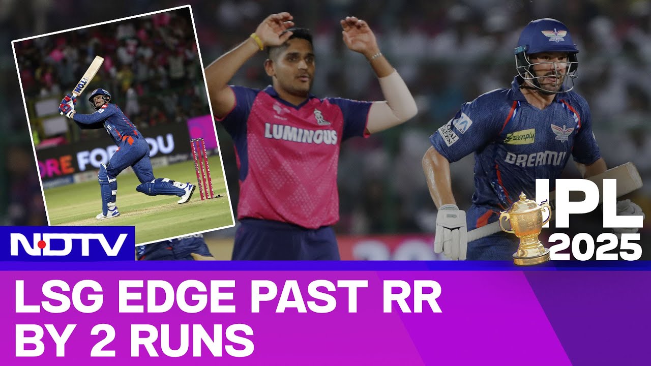 Avesh Khan Stars With Magical Spell As LSG Edge Past RR By 2 Runs Avesh Khan Stars With Magical Spell As LSG Edge Past RR By 2 Runs