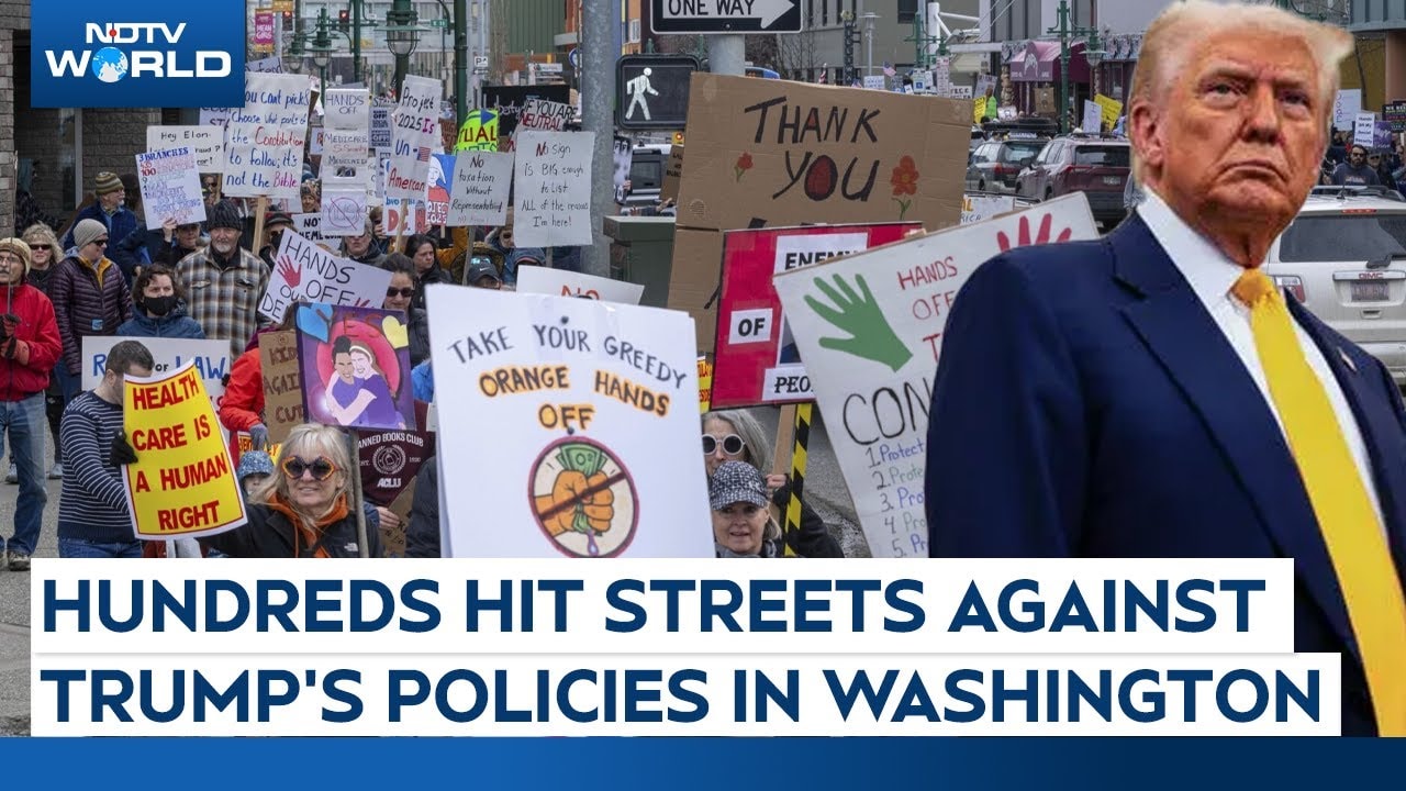 Hundreds Hit Streets Against Donald Trump's Policies In Washington