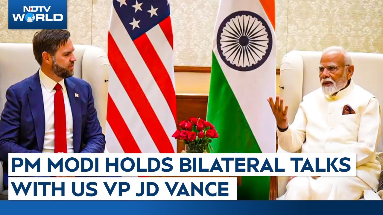 JD Vance Modi Meet | PM Modi Holds Bilateral Talks With JD Vance, EAM Jaishankar, NSA Doval Attend JD Vance Modi Meet | PM Modi Holds Bilateral Talks With JD Vance, EAM Jaishankar, NSA Doval Attend