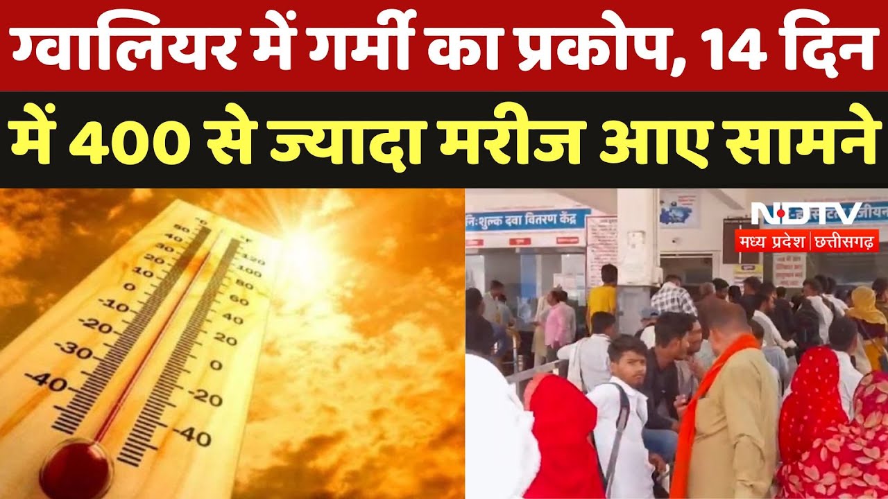 MP Heat Wave: ग्वालियर में बढ़ा गर्मी का प्रकोप, 14 दिन में 400 से ज्यादा मरीज Hospital में भर्ती MP Heat Wave: ग्वालियर में बढ़ा गर्मी का प्रकोप, 14 दिन में 400 से ज्यादा मरीज Hospital में भर्ती