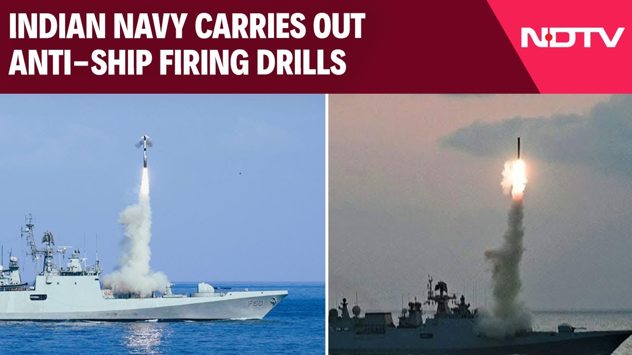 "Anytime, Anywhere": Indian Navy's Message With Arabian Sea Warship Visuals