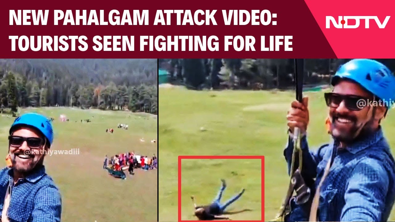 Pahalgam Attack Video: Unaware Tourist On Zipline Captures Pahalgam Terror Attack
