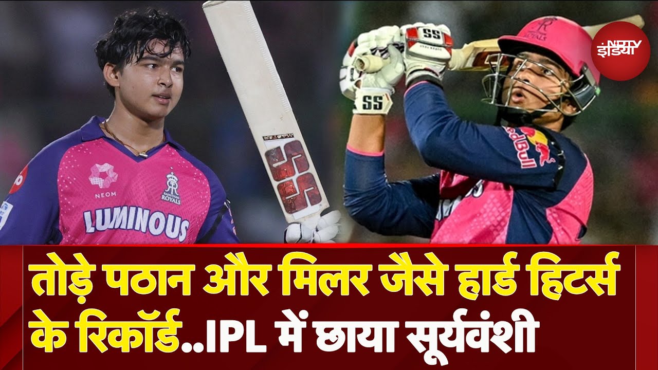 IPL 2025: 14 साल के Vaibhav Suryavanshi ने तोड़ डाले बड़े दिग्गजों के रिकॉर्ड, लगाया धुआंधार शतक IPL 2025: 14 साल के Vaibhav Suryavanshi ने तोड़ डाले बड़े दिग्गजों के रिकॉर्ड, लगाया धुआंधार शतक