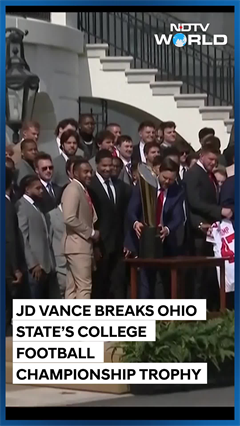 JD Vance Breaks College Football Trophy, Says Didn't Want Anyone Else To Get It