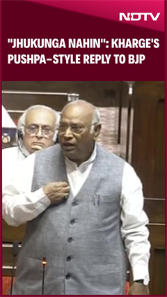 Kharge In Rajya Sabha | "Jhukunga Nahin": Kharge's Pushpa-Style Reply To BJP