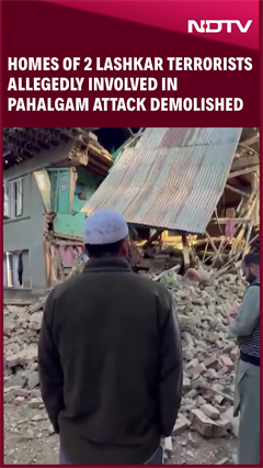 Pahalgam Attack | Two Lashkar Terrorists' Houses Demolished in Kashmir’s Tral