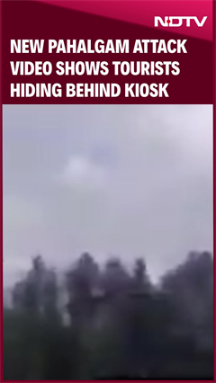 New Pahalgam Terror Attack Video Shows Tourists Hiding Behind Kiosk
