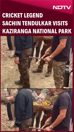 Assam News | Cricket Legend Sachin Tendulkar Enjoys Jeep Safari At Kaziranga National Park