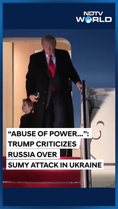 Trump Criticises Russia Over Attack On Ukraine's Sumy