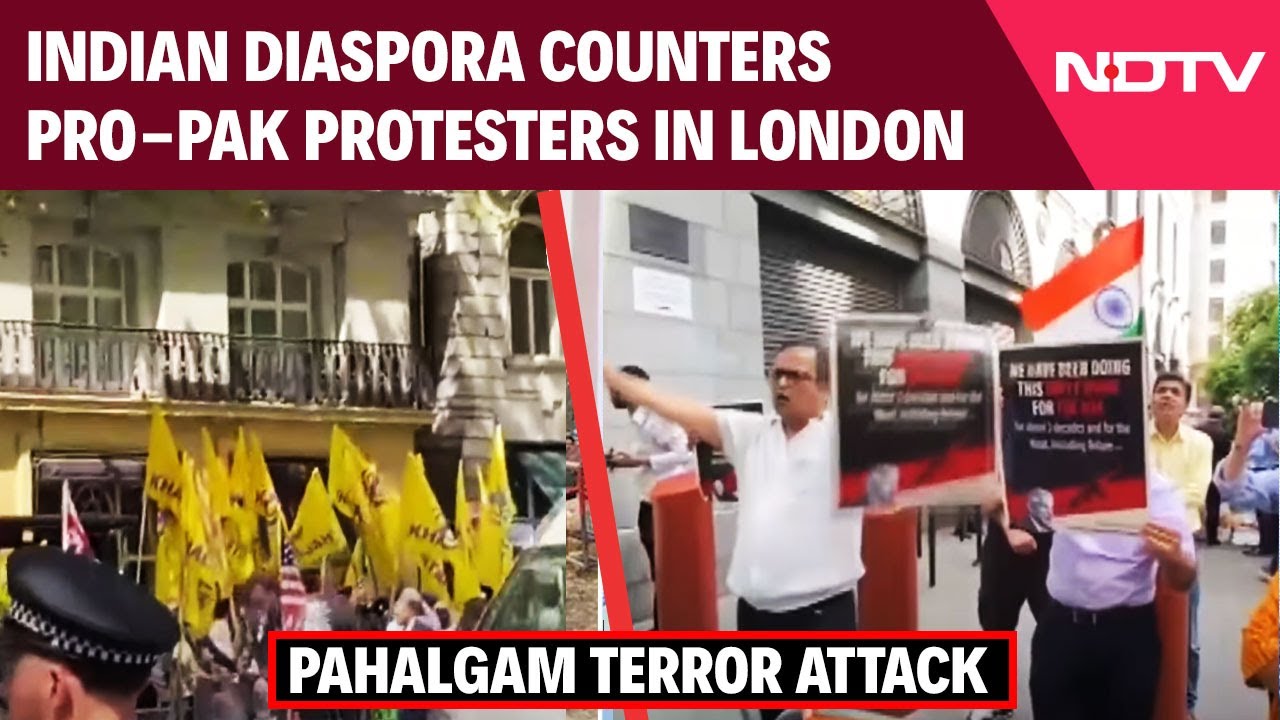 Indian Diaspora Counters Pro-Khalistani, Pak Protesters Outside Indian High Commission In London