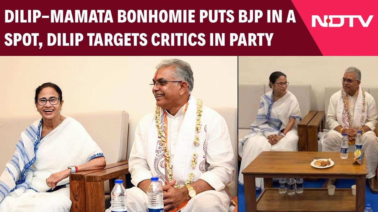 Video : Dilip Ghosh & Mamata Banerjee's Bonhomie Puts BJP In A Spot