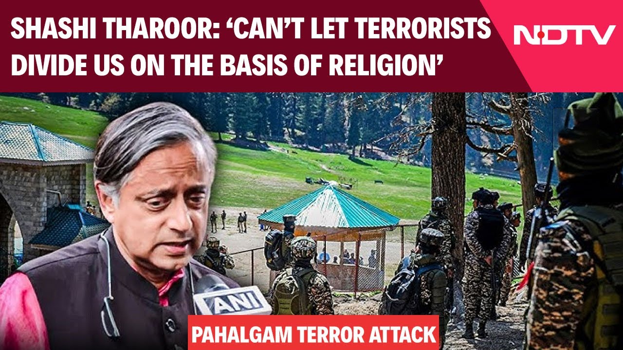 Shashi Tharoor Meets Pahalgam Terror Attack Victim's Family In Kochi