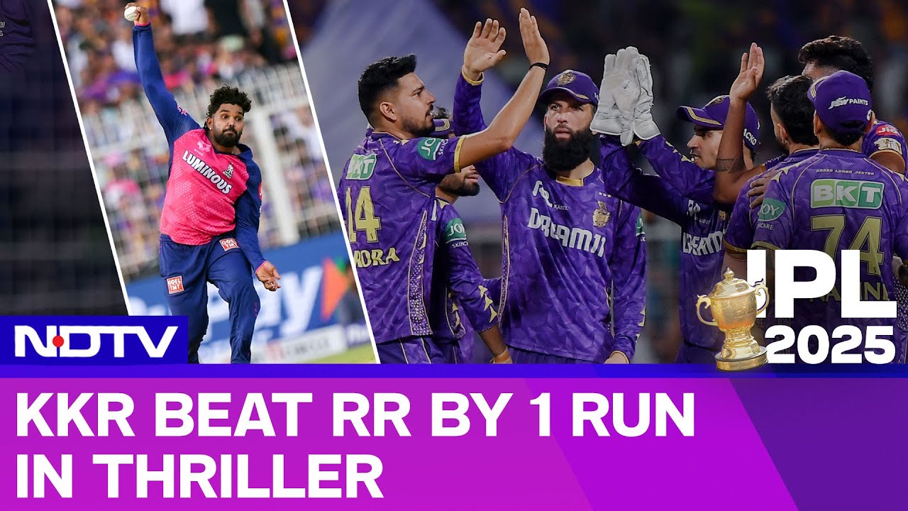 KKR Beat RR By 1 Run In Thriller, Keep IPL Playoff Hopes Alive