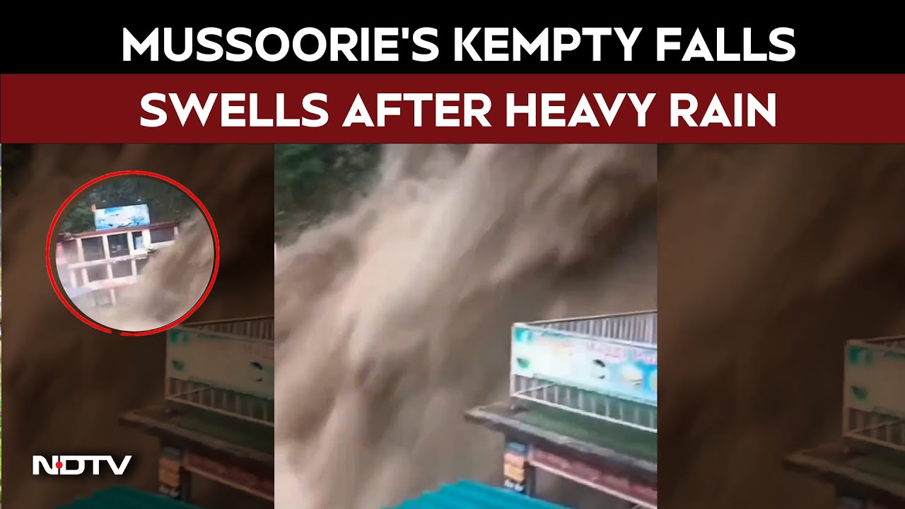 Mussoorie's Kempty Falls Sees A Dramatic Surge After Heavy Rains In Uttarakhand
