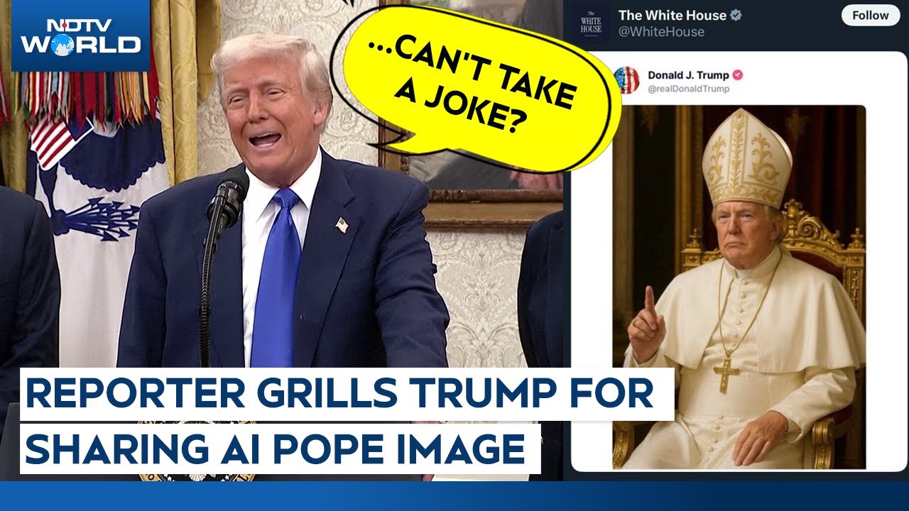 Trump Calls AI Pope Image A 'Joke', Reporter Grills Him For Hurting Catholics