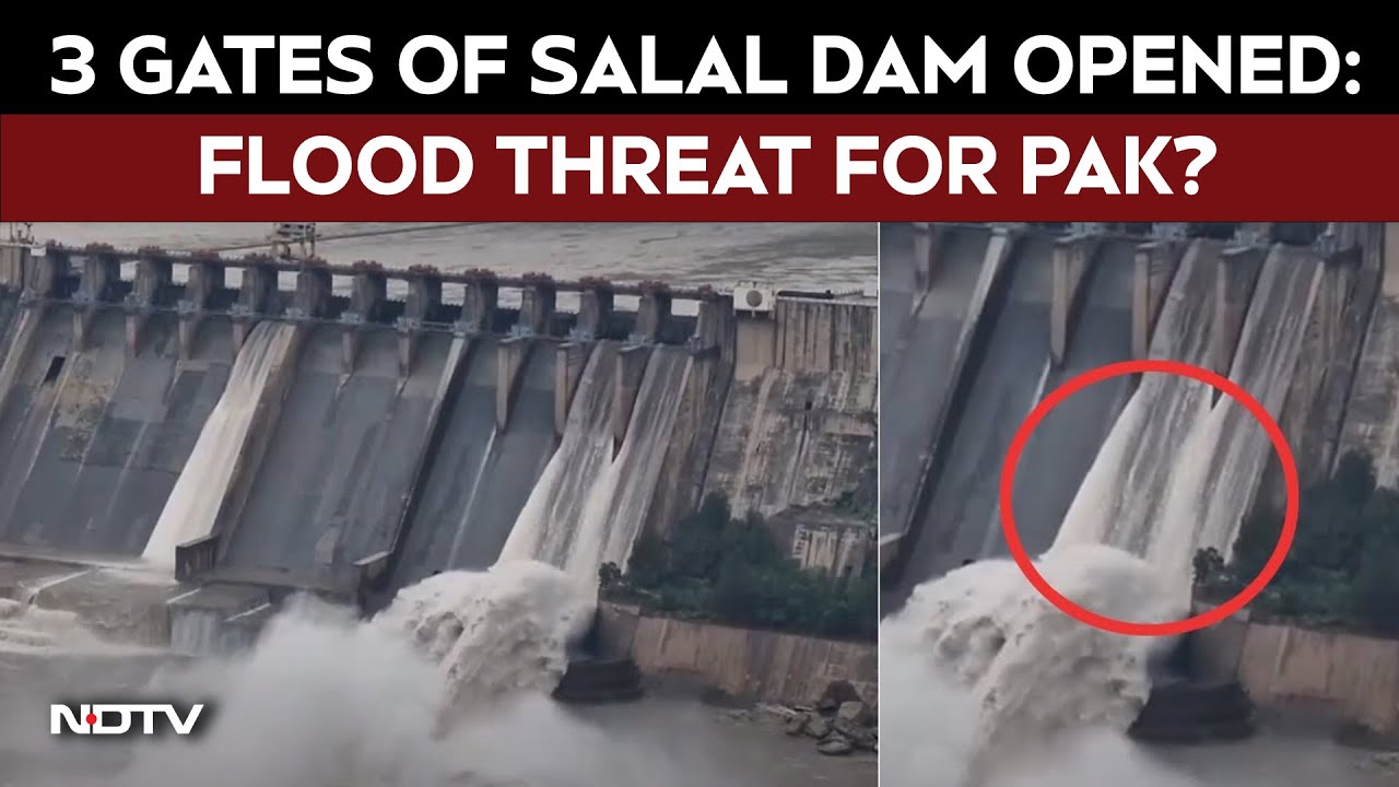 Indus Water Treaty | India Opens Three Gates Of Salal Dam Built On Chenab River in Reasi, J&K