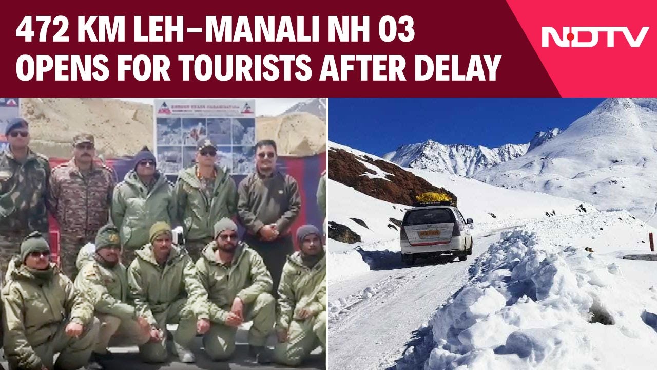 Good News For Bikers! 472 Km Leh-Manali NH 03 Opens For Tourists After Delay Due To Snowfall Good News For Bikers! 472 Km Leh-Manali NH 03 Opens For Tourists After Delay Due To Snowfall