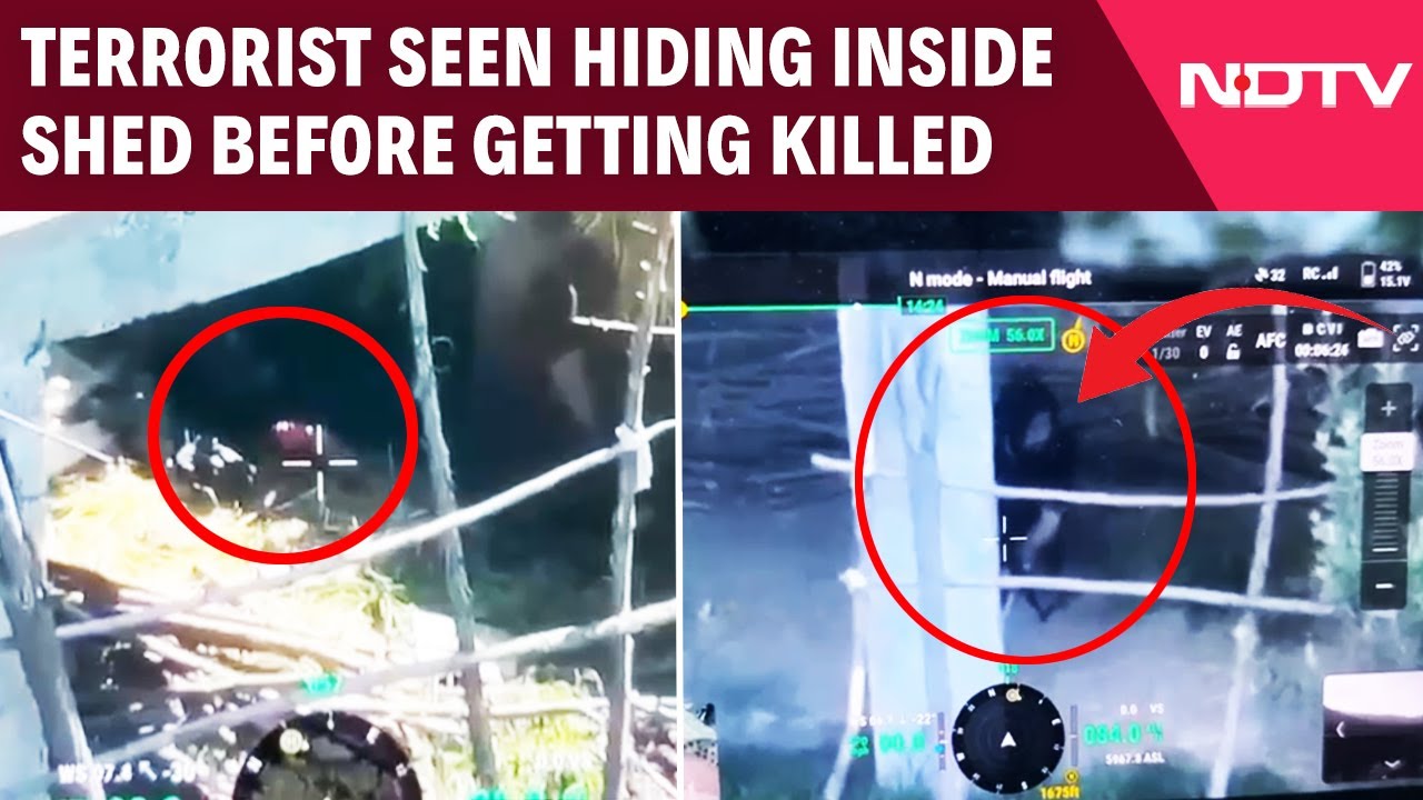 Jammu Kashmir Encounter | Drone Footage Shows Terrorists Hiding In Shed Before Fierce J&K Encounter