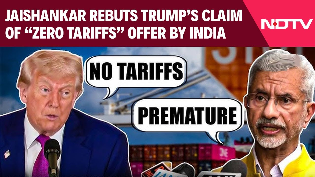 Jaishankar Rebuts President's Trump Claim Of "Zero Tariffs" Offer By India: "Premature…"