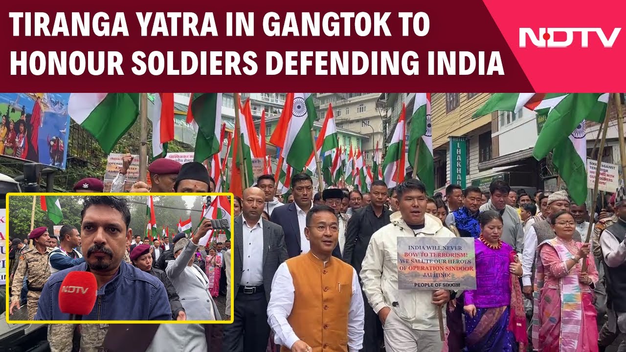 Sikkim Statehood Day | Sikkim CM Prem Singh Tamangs Leads Tiranga Rally In Gangtok
