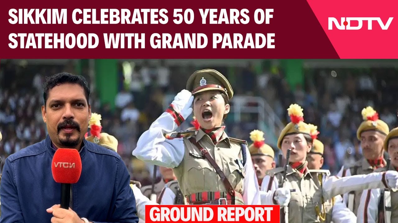 Video : Women Lead Parade Orgainsed To Mark 50 Years Of Statehood For Sikkim
