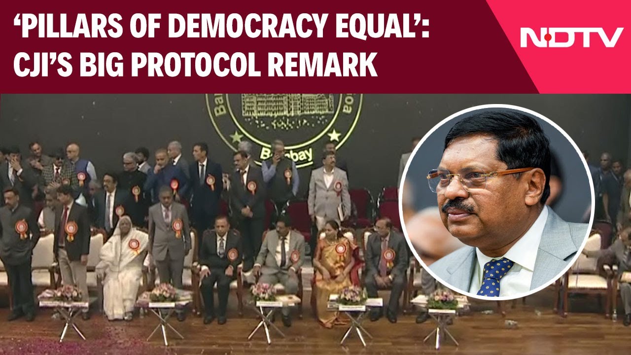 CJI Gavai | '3 Pillars Of Democracy Equal': Chief Justice BR Gavai's Big Protocol Remark