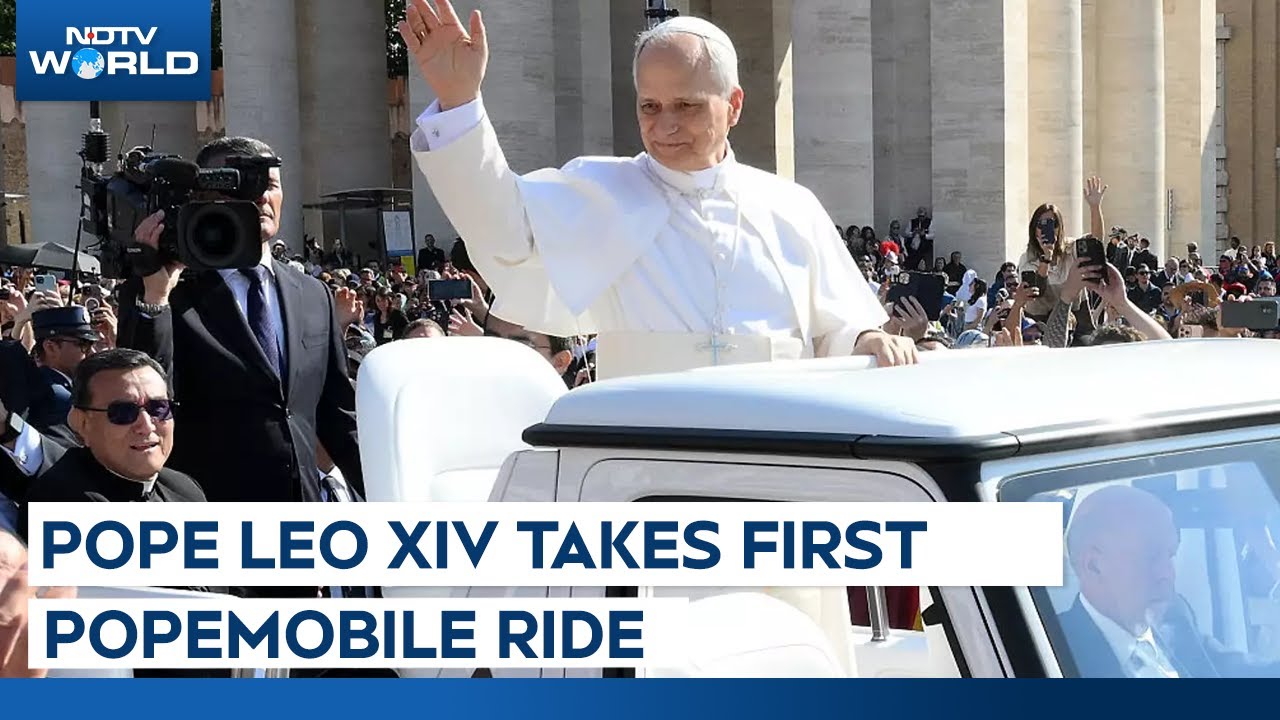 Pope Leo XIV Ring | Pope Leo Takes His First PopeMobile Ride Through St. Peter’s Square, Rome