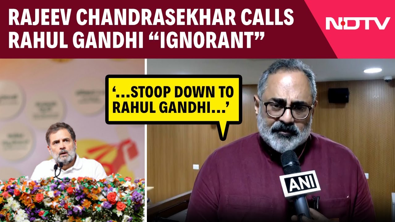 Rahul Gandhi News | Rajeev Chandrasekhar Calls Rahul Gandhi “Ignorant” Over His Question To EAM
