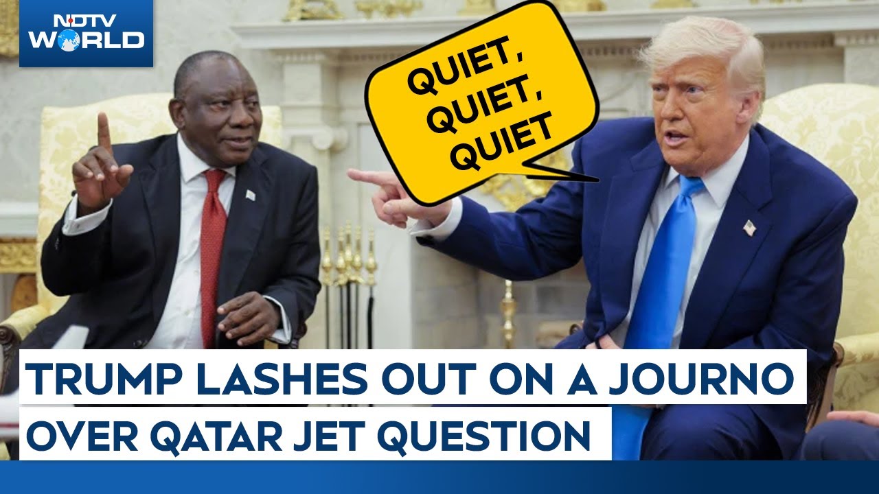 Trump Latest News | Trump Lambasts Reporter Over Qatar Jet Question During Meeting With SA President