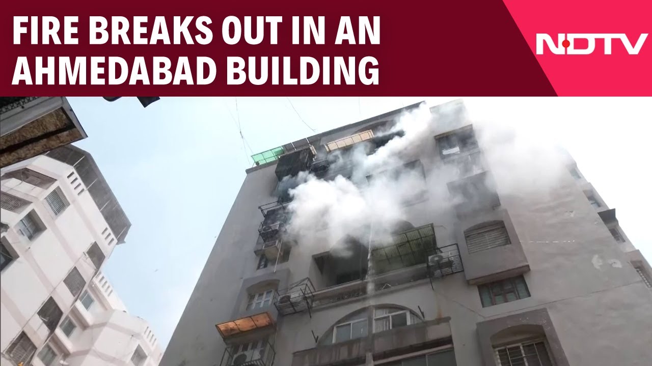 Fire Breaks Out On 8th Floor Of Ahmedabad Residential Building Fire Breaks Out On 8th Floor Of Ahmedabad Residential Building