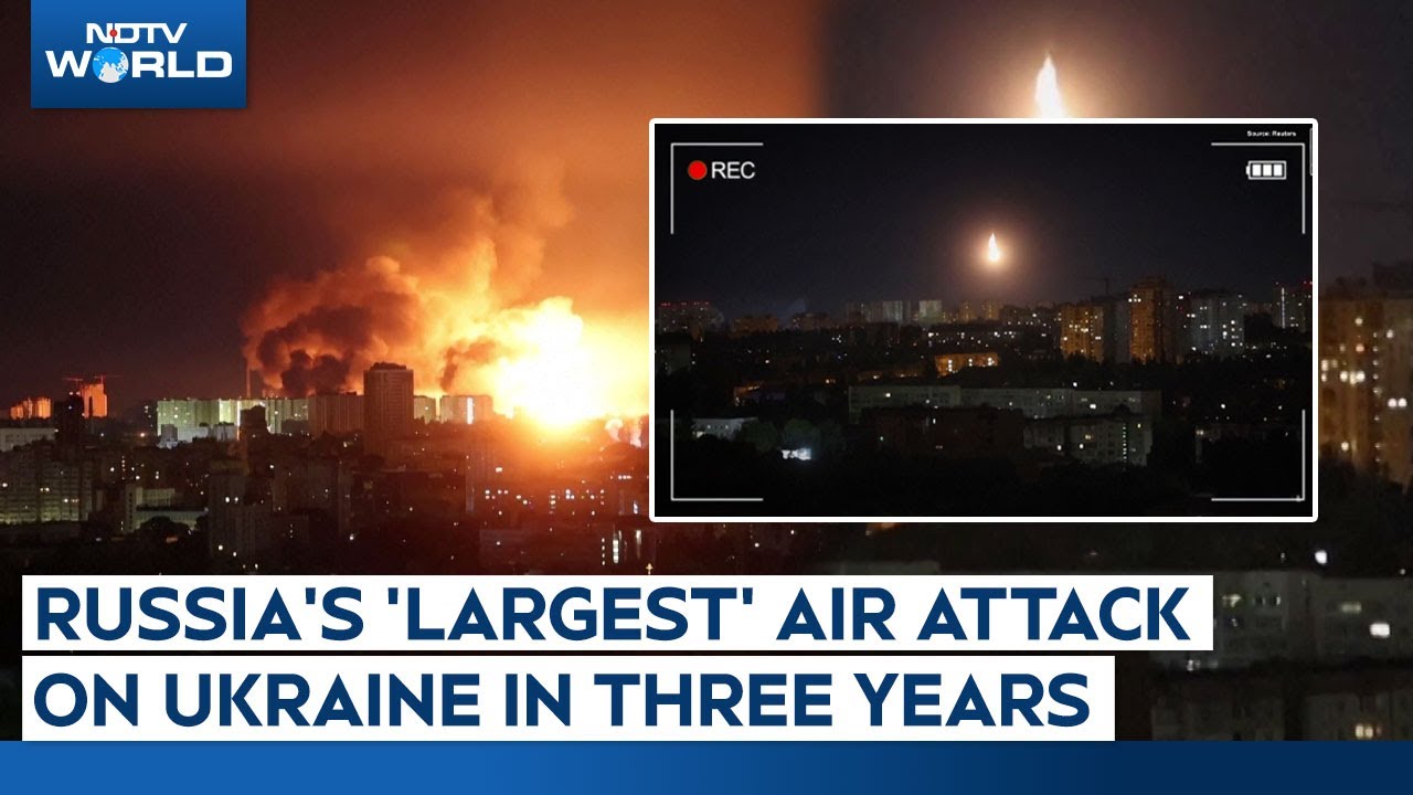 On Camera: Russia's 'Largest' Airstrike On Kyiv In Three Years Of War
