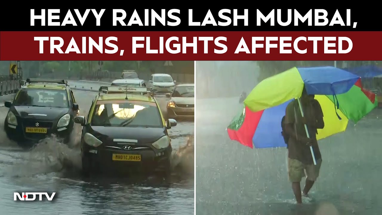 Mumbai Rain Latest | Heavy Rainfall Lash Mumbai & Suburbs, IMD Issues Red Alert
