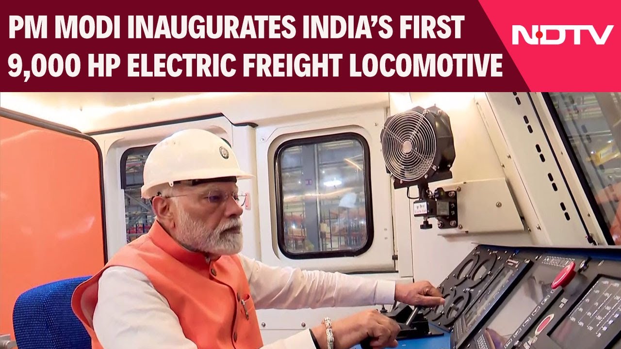 Video: PM Modi Dedicates First 9000 Hp Electric Locomotive To Boost Rail Freight Capacity