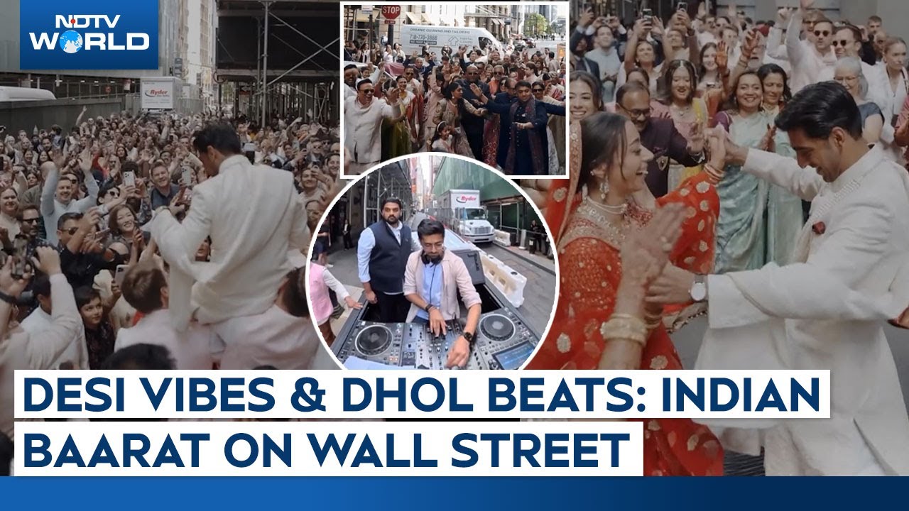 Video: Indian Baarat In New York: 400 Guests Dance Their Way Down Wall Street