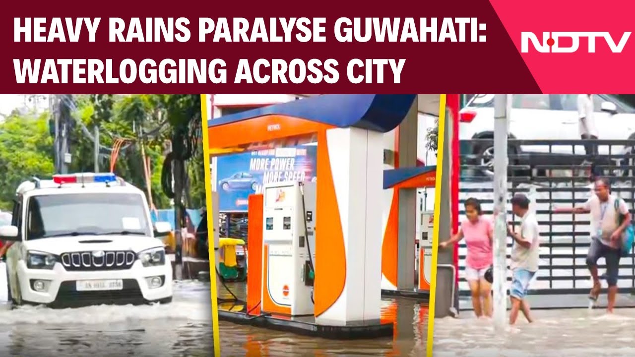 Heavy Rains Paralyse Guwahati: Waterlogging, Traffic Chaos Across City Heavy Rains Paralyse Guwahati: Waterlogging, Traffic Chaos Across City