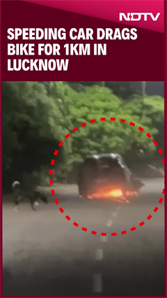 Car Driver Drags Bike For Over 1 Km In Lucknow; Case Registered