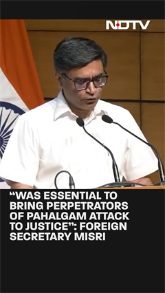 Vikram Misri Says It Was Essential to Bring Perpetratorsof Pahalgam Attack to Justice