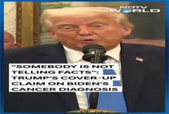 Somebody Is Not Telling Facts, Says Trump's Cover-Up Claim On Biden's Cancer Diagnosis Somebody Is Not Telling Facts, Says Trump's Cover-Up Claim On Biden's Cancer Diagnosis