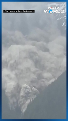 Video: Watch: Swiss Village Nearly Wiped Out After Glacier Collapse Causes Landslide