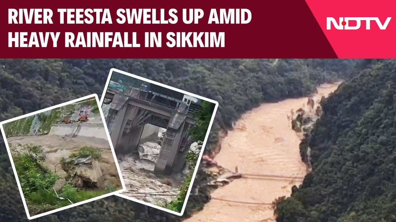 Video: Portion Of Sankalang Bridge Washed Away By Teesta River