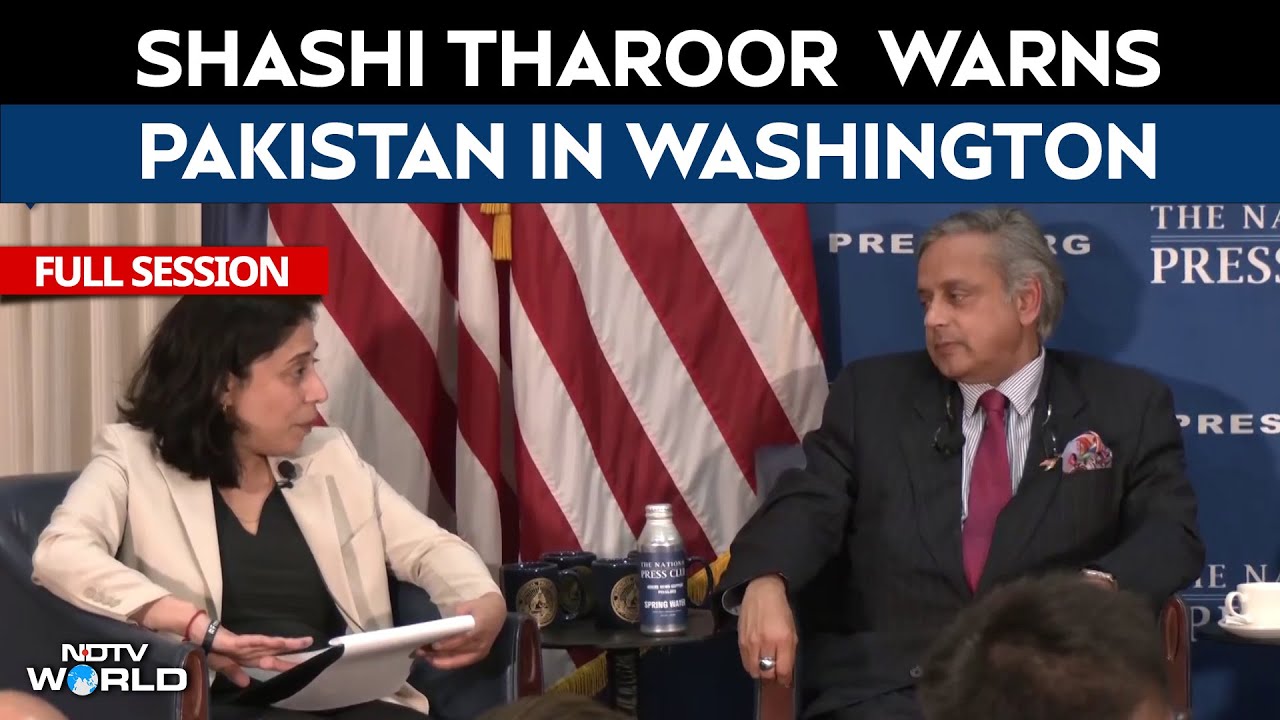 Shashi Tharoor In US | Shashi Tharoor Leads Indian Delegation in Washington, Warns Pakistan Shashi Tharoor In US | Shashi Tharoor Leads Indian Delegation in Washington, Warns Pakistan