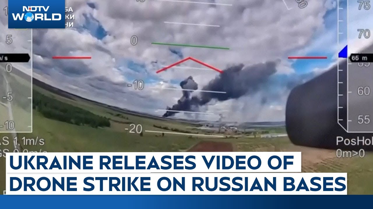 Russia Ukraine War | Ukraine Releases Drone Footage Of Attack On Russian Air Bases