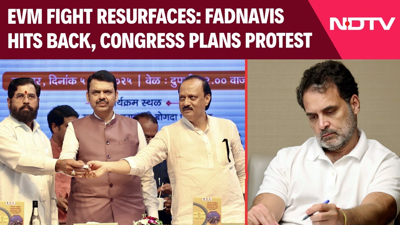 Rahul Gandhi Latest | Fadnavis Hits Back, Congress Plans Protest: The EVM Fight Resurfaces