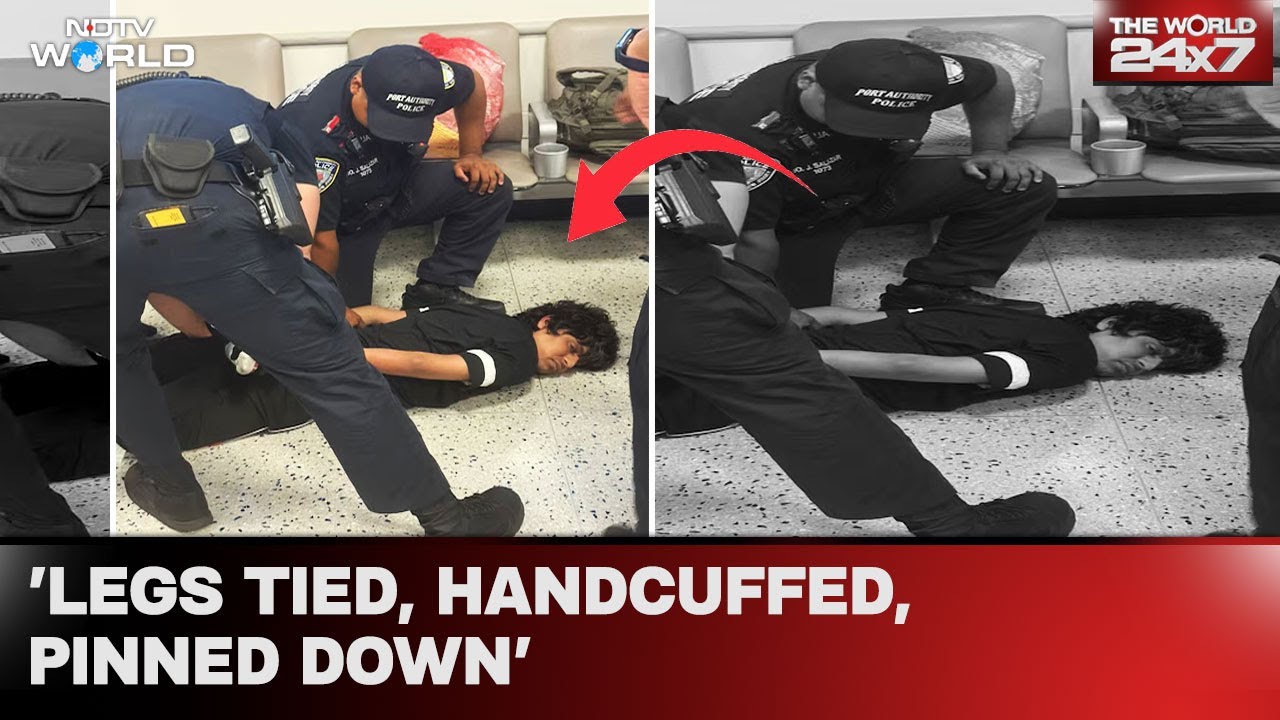 Video : Indian Student US Airport | 'Handcuffed, Legs Tied, Pinned Down': Indian Student Ill-Treated In US