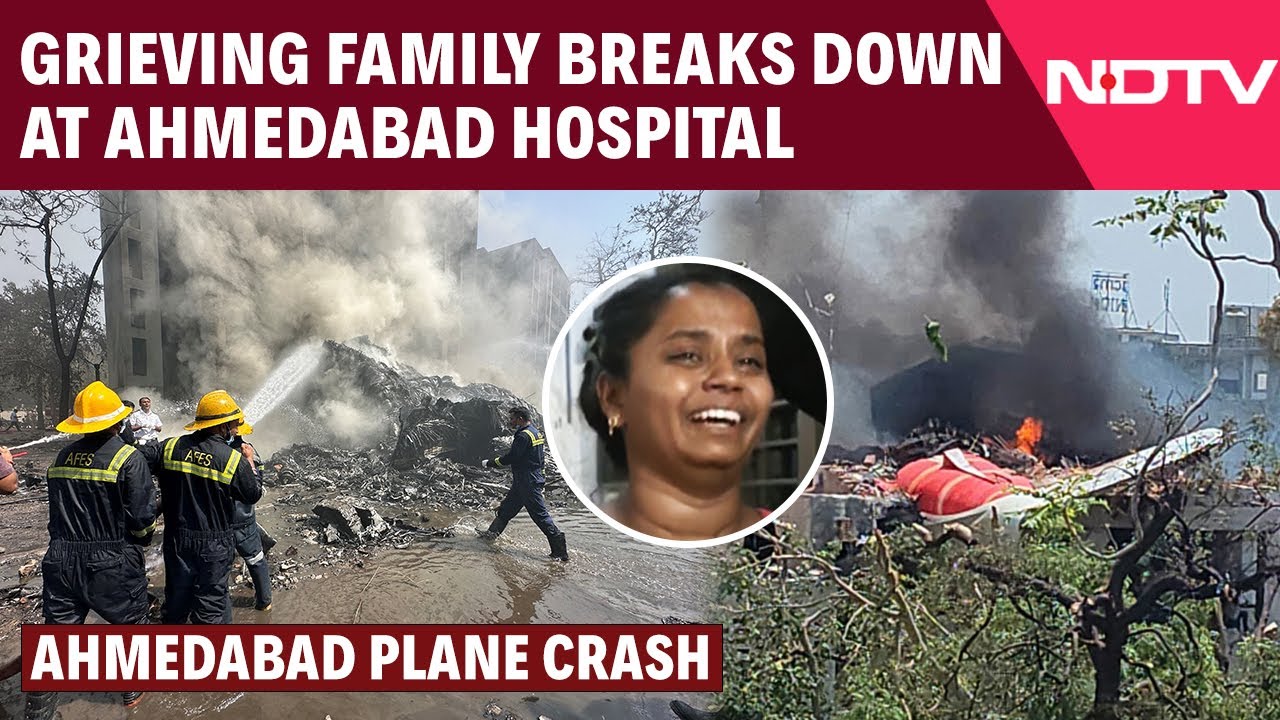 Victim's Family Breaks Down At Hospital After Air India Plane Crash