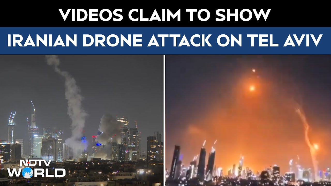 Tel Aviv Drone Attack | Videos Claim To Show Massive Iranian Drone Attack On Tel Aviv