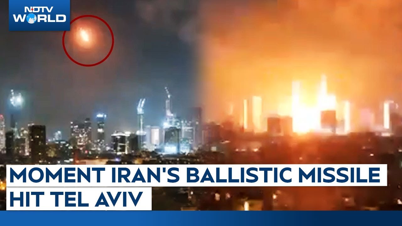 Iran's Ballistic Missile Attack On Tel Aviv After Israel's Strikes