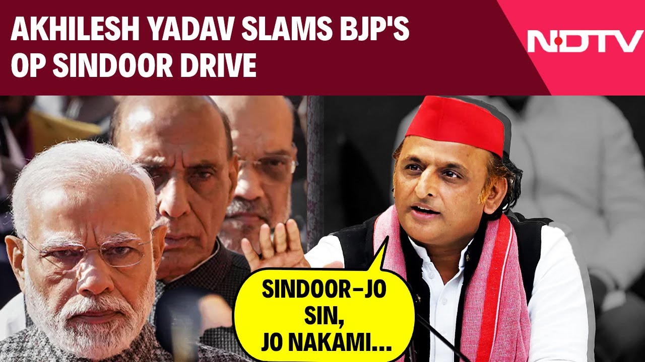 Video: SP Chief Akhilesh Yadav Slams BJP's Drive As Cover-Up For Intel Failure